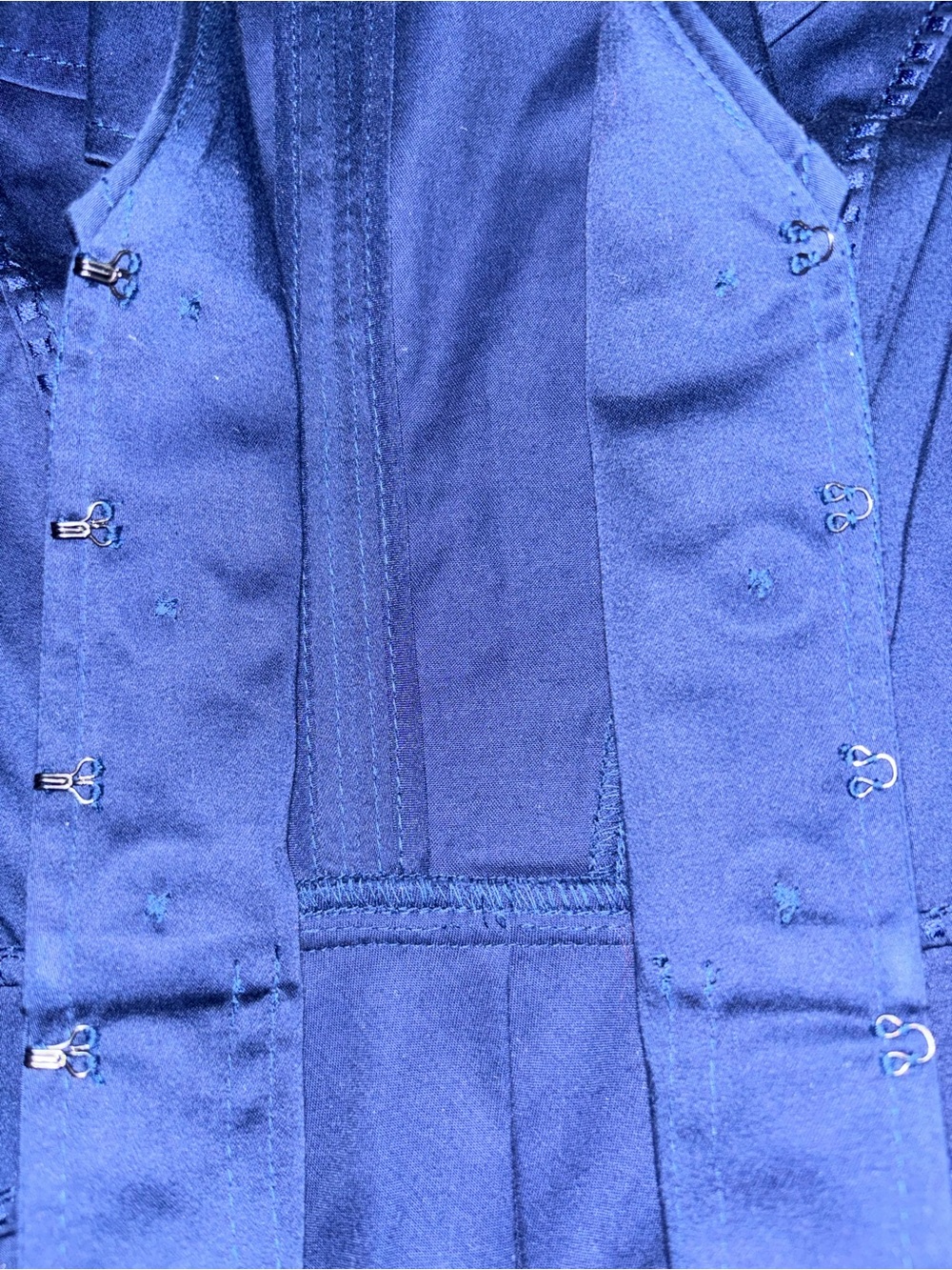 White House Black Market Navy Blue Ruffle Peplum Blazer - Picture 4 of 10
